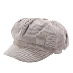 Visir Basker Cap Retro brittisk stil Toppad 8-panel Kylbeständig manchester Kvinnor Åttakantig Newsboy Cabbie Painter Hat (FMY) Grey
