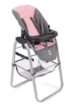 Bayer Chic 2000-Chaise Haute pour poupée, 655 15, Gris mélangé, Rose, Petit