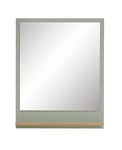 Pelipal Panneau de Miroir de Salle de Bain Quickset 963 en Imitation Sauge/chêne Riviera Imitation transversale 60 x 74,5 cm | Miroir avec étagère