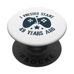 Old Gamer Vintage Retro Jeu vidéo 49e anniversaire drôle PopSockets PopGrip Adhésif