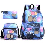 3st Kawaii Pusheen Cat Ryggsäckar Tecknad Pusheen Cosplay Skolväskor Pojkar Flickor Penbag Lunchväska Resväska Barn Födelsedagspresent 10