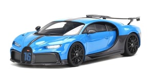 True Scale Miniatures 1:18 BUGATTI CHIRON PUR SPORT AGILE BLU TOP SPEED