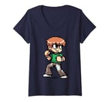 Femme Scott Pilgrim Vs. The World Scott Pilgrim T-Shirt avec Col en V