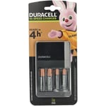 Duracell CEF14UK Battery Charger with 2 AA & 2 AAA Batteries