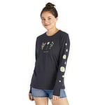 Life Is Good Crusher T-Shirt à Manches Longues pour Femme Wildflow XXL Wildflower Jet Black