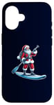 iPhone 16 Stand-up Paddleboarding Santa Funny Hobbies Christmas Pajama Case