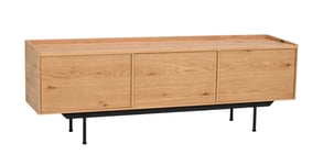 Rowico Home Brewerton TV-bänk ek/svart metall 160 x 40 cm