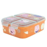 Stor Multi Compartment Sandwich Box Peppa Pig Core Lunch Jeunesse Unisexe, Multicolore, Única