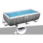 Kit piscine tubulaire rectangulaire Bestway Power Steel 4,04 x 2,01 x 1,00 m + Bâche de protection