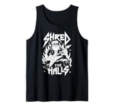 Shred the Halls Christmas Rocker Santa Metalhead Guitarist Tank Top