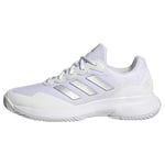 adidas Femme Gamecourt 2.0 Tennis Sneaker, Ftwr White Silver Met Ftwr White, 43 1/3 EU