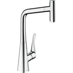 hansgrohe Metris Select M71 Mitigeur de cuisine 320, avec douchette extractible 1 jet, sBox, chromé, 73803000