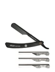 Parker Ptabk Adjustable Push W. 3 Blade Option Metal Black Barber/Straight Razor Svart