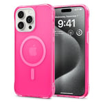 CYRILL by Spigen UltraSheer Mag Case Compatible with iPhone 15 Pro Max [Compatible with MagSafe] - Hot Pink