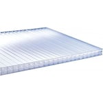 Plaque polycarbonate alvéolaire 32mm - MCCOVER - L: 3m - l: 98cm - Clair - Résistant et isolant