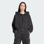 adidas Washed-Out Crop Oversized Zip Hoodie Women