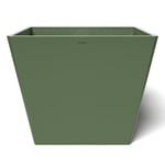 POTS&MORE Pot de Fleurs Prismo 50 VP025004 (50 cm, Forme carrée, Couleur Vert Olive, Hauteur 40,5 cm, Pot en Plastique, pour Plantes d'intérieur)