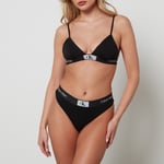 Calvin Klein Cotton-Blend Triangle Bralette - M