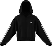 adidas WOMEN ADULT ESSENTIALS 3-STRIPES FRENCH TERRY QUARTER-ZIP HOODIE XS Black/White