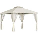 3 x 3 m Metal Gazebo Garden Outdoor 2-Tier Roof Marquee Party