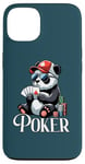 Coque pour iPhone 13 Poker Panda Jeu de cartes à jouer Panda