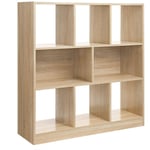 Vasagle Bibliothèque, Étagère, Meuble de Rangement avec Compartiments Ouverts, pour Salon, Chambre, Bureau, Cloison Séparateur, 97,5 x 30 x 100 cm,