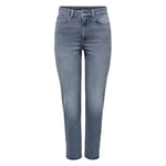 Jean FEMME Only Onlemily Stretch Hw St Ak Dnm coton gris clair