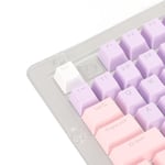 (Purple Pink White) Keyboard Keycaps 108 Keys OEM Height Two Color