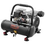 VEVOR Compresseur d'Air sans Huile, Réservoir Acier 4 L, 635 W, 1,5 CFM, 7 bar, Pression Max 120 PSI, Compresseur Silencieux Portable pour Réparation Automobile, Gonflage Pneus, Peinture au Pistolet