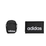 adidas HT4738 LINEAR ORG Sports pouch Unisex black/white NS & HT4741 Linear Wallet Wallets Unisex Adult Black/White Size NS