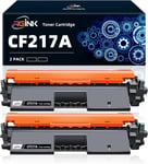 CF217A 17A Lot de 2 toners compatibles avec HP 17A Laserjet Pro M102a Laserjet Pro M130fn Laserjet Pro M103a Laserjet Pro M130fw Laserjet Pro M102w Laserjet Prob M130nw RG-EUCF217A*2B-FBA (2 noirs)