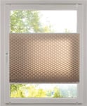 K-Home Klemmfix Store plissé Effet 3D Taupe 70 x 210 cm