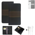 Phone Case + earphones for Asus ROG Phone 7 Wallet Cover Bookstyle protective