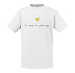 T-Shirt Enfant Je Suis Une Princesse Dessin Couronne Jaune