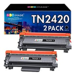 GPC Image TN2420 Cartouche de Toner Compatible pour Brother TN2420 pour DCP-L2530DW MFC-L2710DN HL-L2350DW MFC-L2710DW HL-L2375DW MFC-L2730DW MFC-L2750DW HL-L2310D TN-2420 TN2410 TN-2410(Noir, 2 Pack)