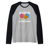 Crocheting Is My Break From Reality Funny Crochet Raglan Baseball Tee