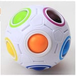 Magic Rainbow Ball, Puzzle Ball Cube 3D Puzzle Educational Toys Brain Teaser for Kids & Adults, White