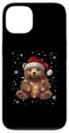 Coque pour iPhone 13 Ours de Noël Lumières de Noël Père Noël Ours en peluche Noël