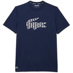 T-shirt Lacoste  T-SHIRT  TENNIS BLEU MARINE EN PIQUÉ ULTRA DRY