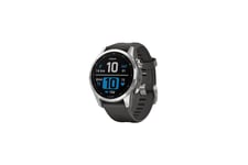 Garmin fēnix 7S - sølv - sportsur med bånd - grafit - 16 GB