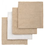 T-TOMI BIO Bamboo Baby Washcloths vaskebalsam Beige 25 x 25 cm 4 stk.