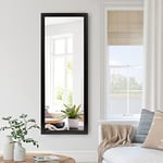 NeuType Miroir Mural rectangulaire à Suspendre ou Poser Contre Un Mur - Idéal pour Chambre à Coucher, Salon, Dressing - Cadre en polystyrène - Noir d'origine (sans Support) - 109,2 x 40,6 cm