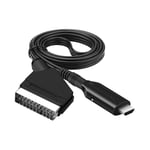 Câble péritel vers HDMI-Adaptateur péritel vers HDMI-Convertisseur audio vidéo péritel tout en un vers hdmi 1080p/720p