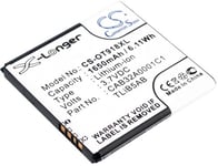 Kompatibelt med Tcl D662, 3.7V, 1650 mAh