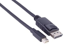 PremiumCord Mini DisplayPort - DisplayPort Cable M/M 0.5 m, Mini DisplayPort to DisplayPort Cable, 10.8 Gbps, Video Full HD 1080p, HDCP 2.2, Black, kport2-005