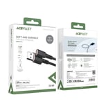 MFI-sertifioitu USB-Lightning-kaapeli iPhone, 2.4A, 1.2m, musta