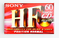 CASSETTE  VIERGE K7 AUDIO SONY HF 60 MIN IEC I / TYPE I ENREGISTRABLE