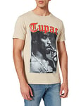 Mister Tee Men's Tupac California Love Tee T shirt, Sand, M UK