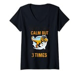 Womens I May Look Calm But In My Head Ive Bitten You 3 Times V-Neck T-Shirt