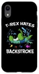 Coque pour iPhone XR T-Rex Dinosaure Nageur Nage sur le dos Drôle Garçons Enfants